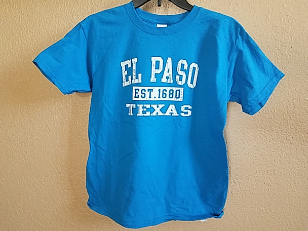 Premium Kids Size El Paso T Shirt -Aqua