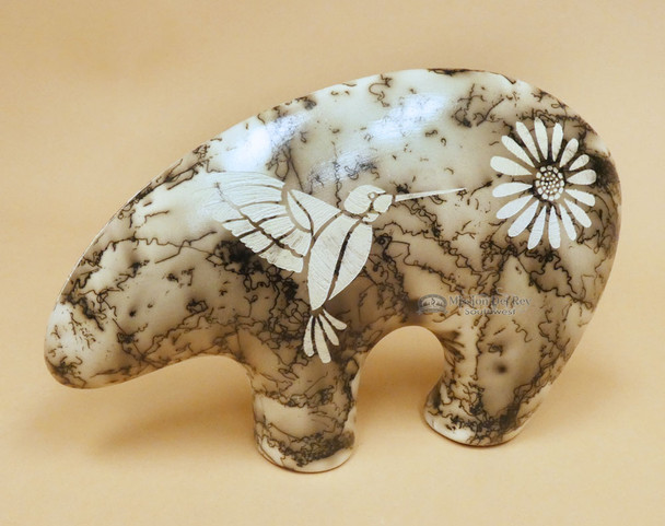 Navajo Etched Horsehair Pottery Bear