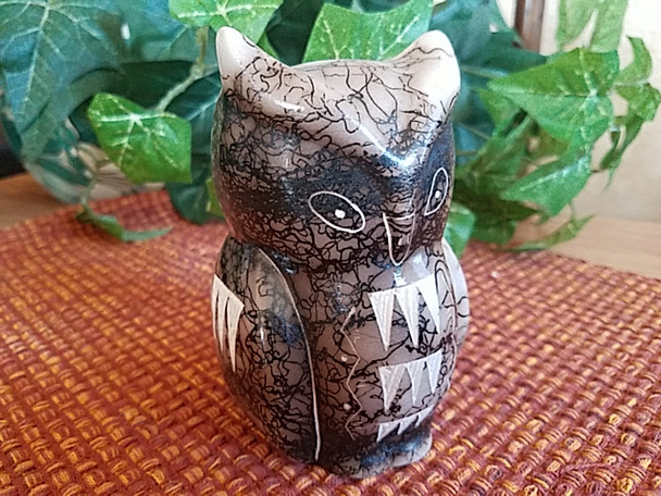 Native American Horse Hair Pottery -Owl