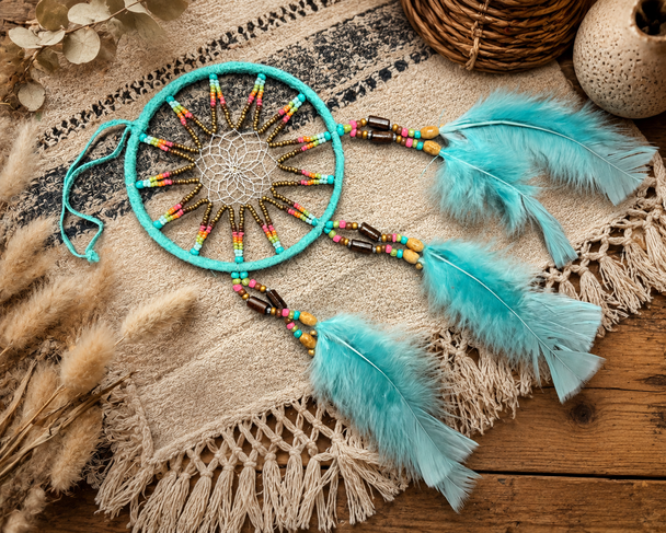 Seed Bead Dreamcatcher 4"