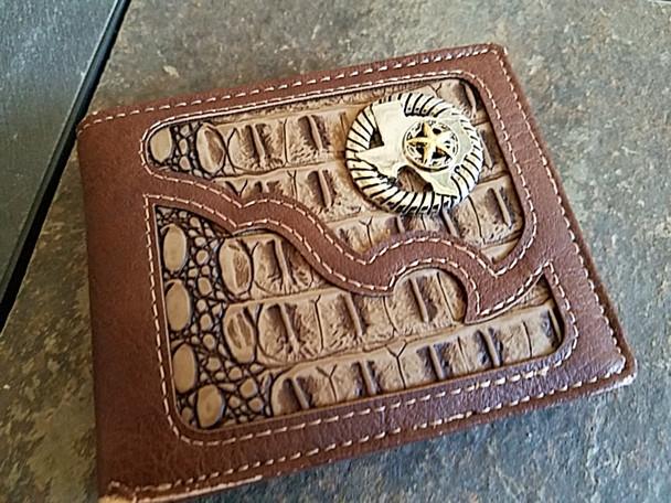 Men's Texas Concho Wallet -Brown (91bc8546) - Mission Del Rey