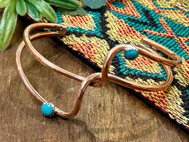 Navajo Indian Twisted Copper Cuff Bracelet