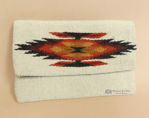 Western Wool Artisan Clutch Purse -Front