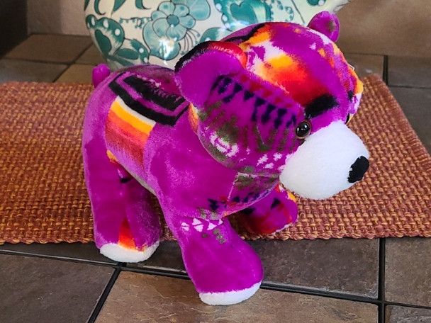 Southwest Plush Stuffed Animal -Purple Bear