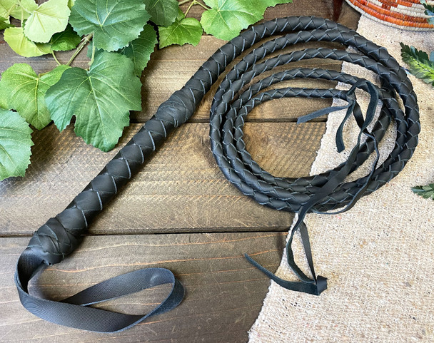 10' Braided Leather Bull Whip