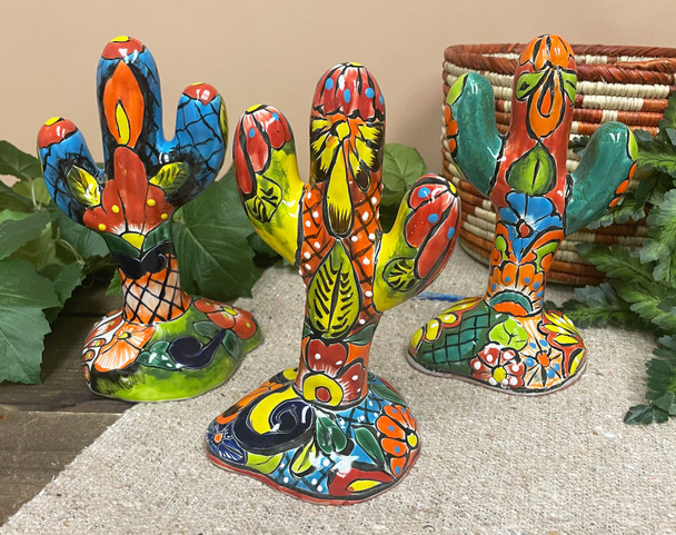 Assorted Hand Painted Ceramic Cacti