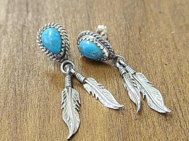 Navajo Silver & Turquoise Earrings