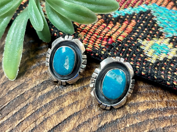 Navajo Silver & Turquoise Earrings