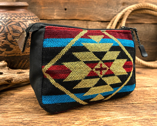 Woven Cosmetic Bag -Chevron