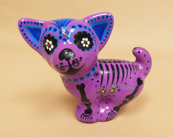 Day of the Dead Ceramic Dog