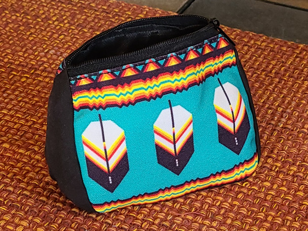 Southwestern Zippered Feather Bag