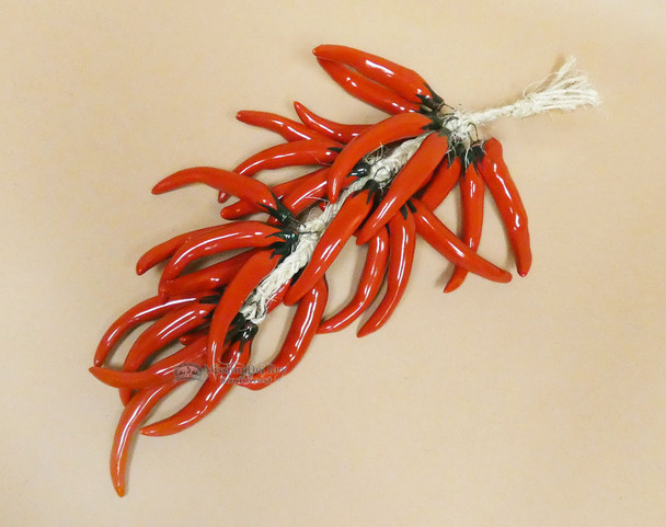 Red Ceramic Chili Ristra -Mira Ciello