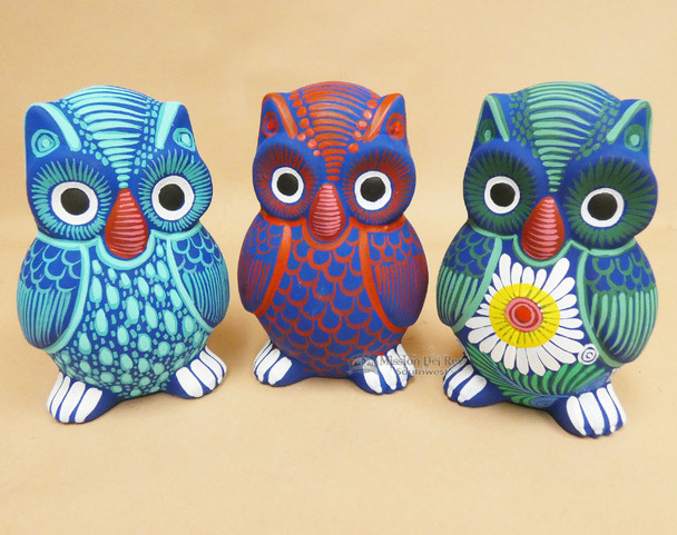 Assorted Hand Painted Matte Owl Banks