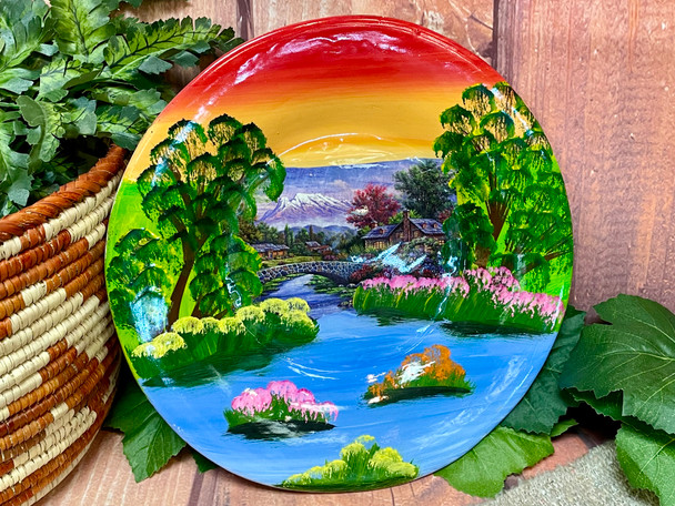 Mexican Pottery Decor Painted Plate