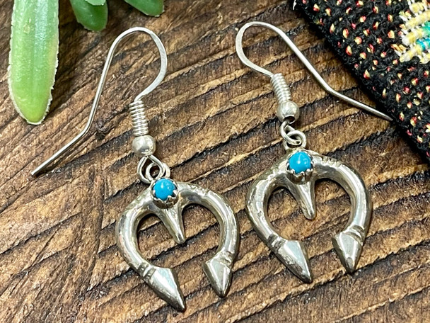 Native American Silver Earrings -Navajo Najaa