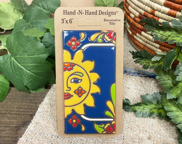 Southwest Number Tile Border -Sun Left