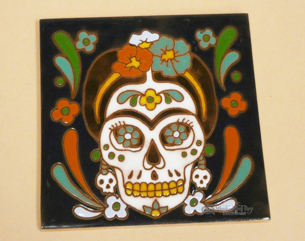 Mexican Day of the Dead Frida Kahlo Tile