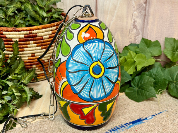 Mexican Talavera Pendant Light Fixture