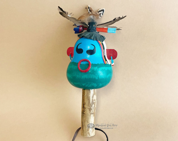 Pueblo Indian Gourd Rattle -Zuni