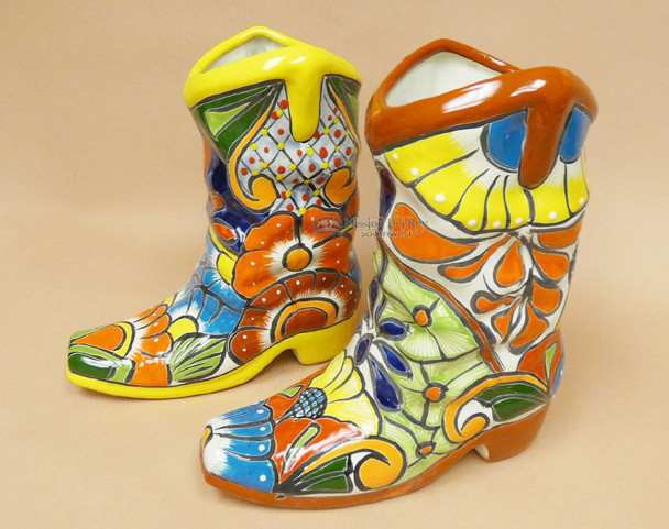 Hand Painted Talavera Boots