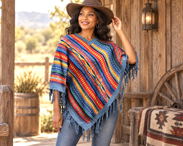 Luxurious Knitted Alpaca Poncho