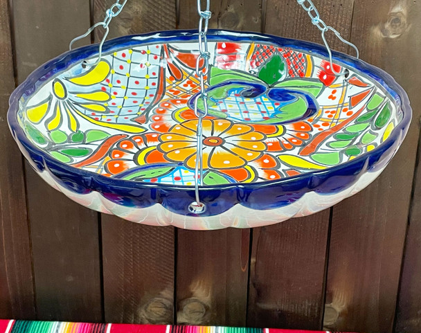 Talavera Birdbaths with Beautiful Designs