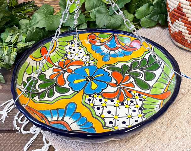 Hand Painted Talavera Birdbath