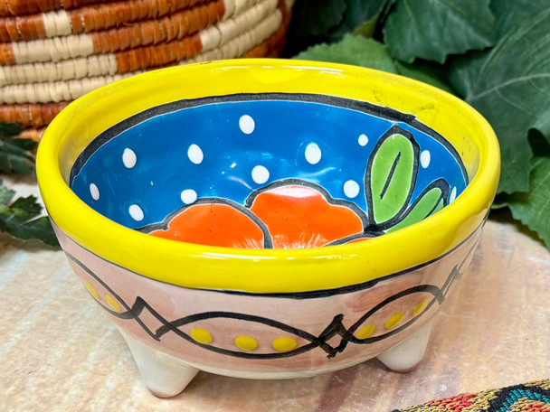 Hand Painted Footed Talavera Bowl