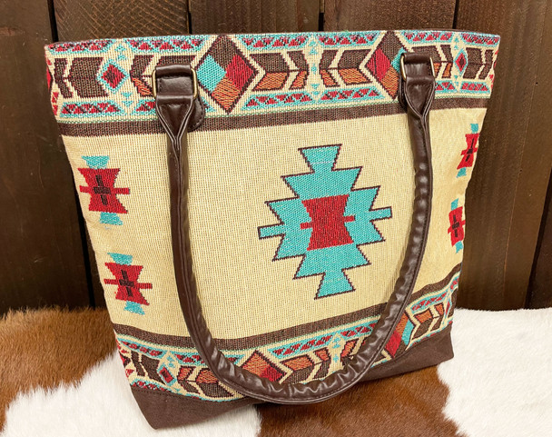 Southwestern Woven Shoulder Bag -Hopi Blue