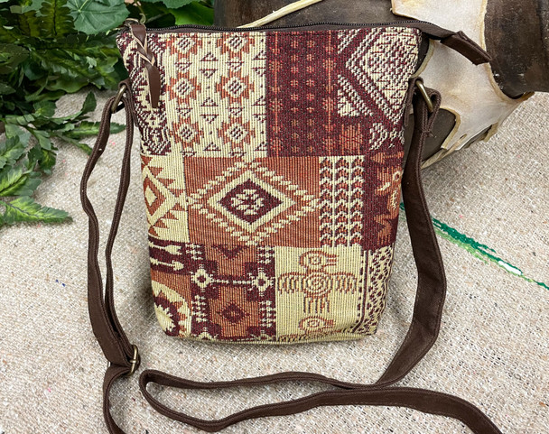 Southwestern Crossbody Bag -Native Collage