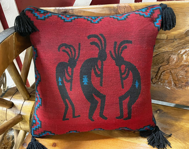 Southwestern Woven Pillow Cover -Kokopelli