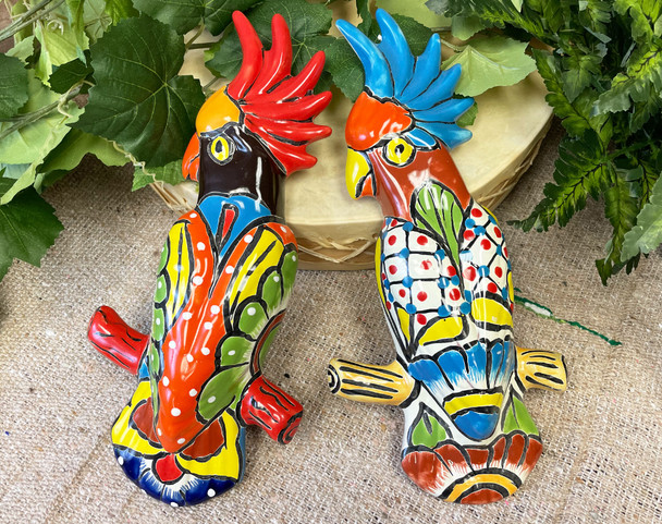 Assorted Mexican Talavera Parrots