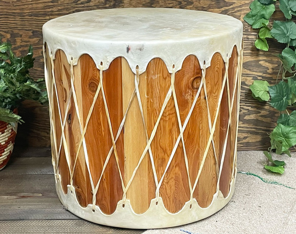 Tarahumara Indian Cedar Drum Table