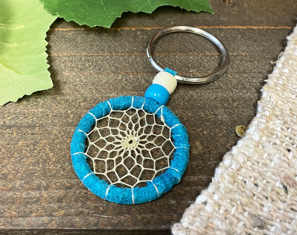 Navajo Dreamcatcher Keychain Turquoise