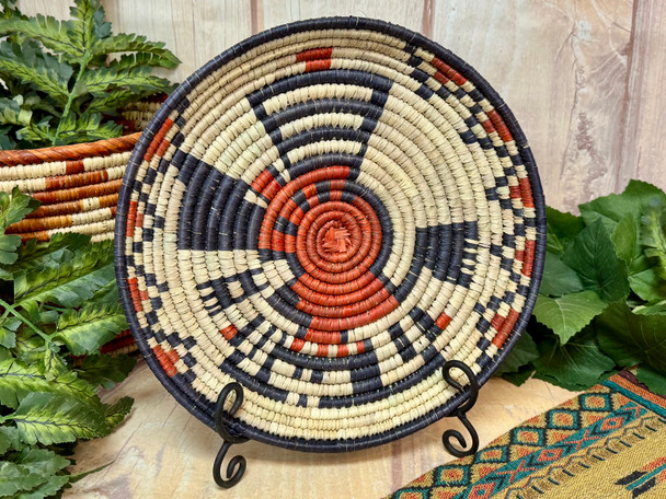 Thick Hand Coiled Flat Basket