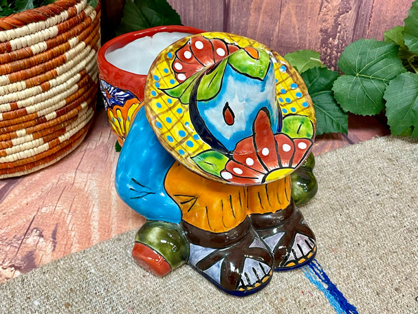 Mexican Talavera Sleeping Man Planter