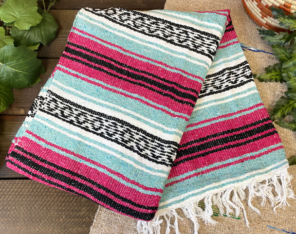 Traditional Woven Mexican Falsa Blanket