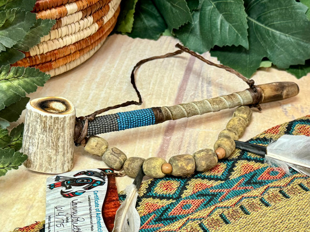 Navajo Antler Peace Pipe