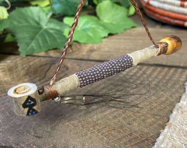 Navajo Beaded Antler Pipe