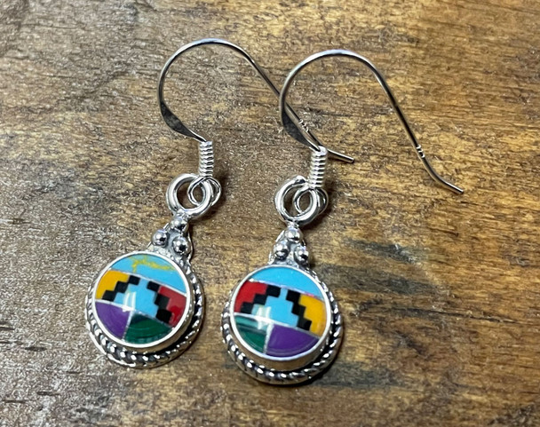 Round Multicolor Pendant Earrings