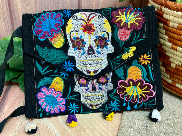 Day of the Dead Sugar Skull Shoulder Purse
