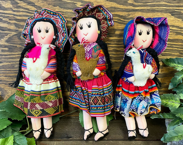 Assorted Handcrafted Peruvian Doll 11"