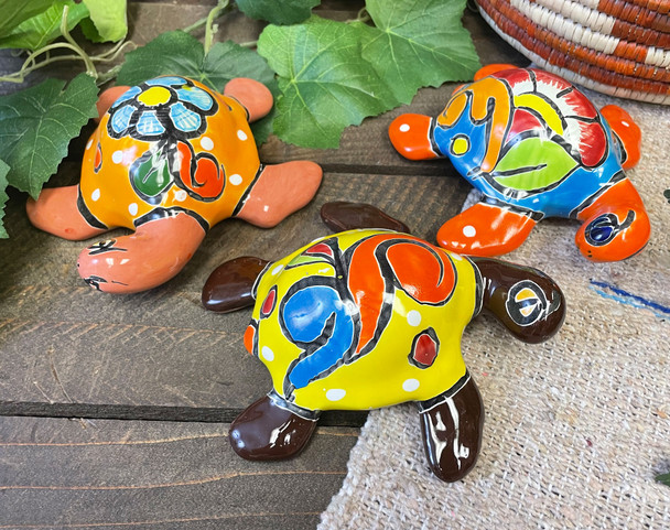 Hand Painted Talavera Turtles