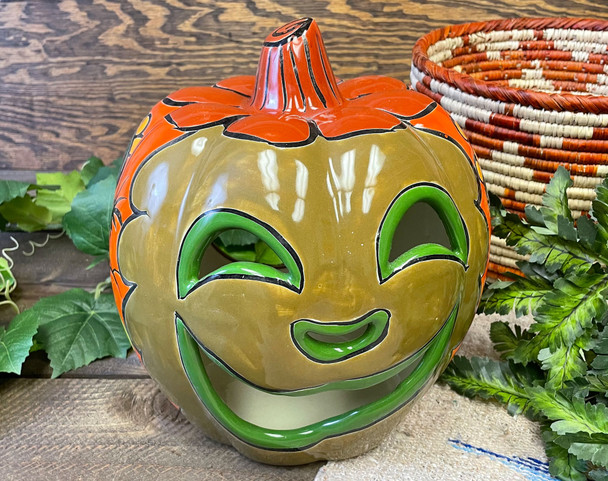 Talavera Jack O'Lantern Pumpkin