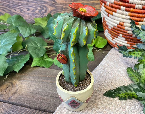 Potted Cactus Figurine