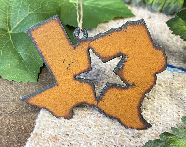 Texas Metal Art Ornament -Star