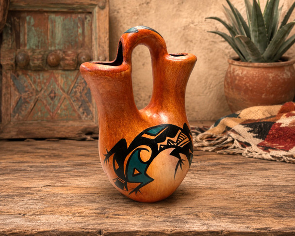 Hand Painted Mexican Wedding Vase