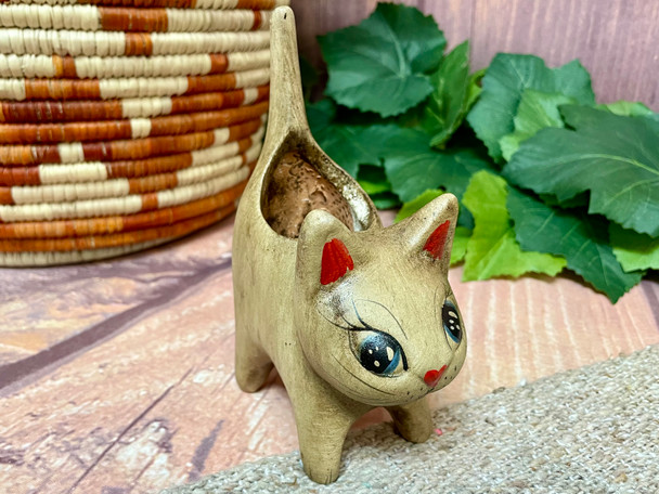 Rustic Miniature Cat Planter