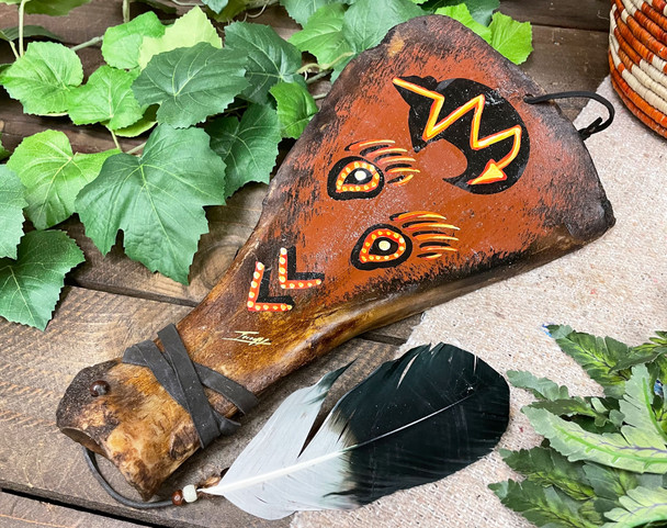 Tarahumara Painted Shoulder Blade -Bear