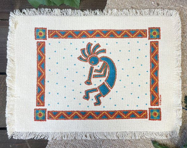 Woven Cotton Placemat -Kokopelli